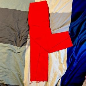 Red Straight Leg Jeans